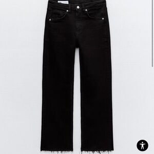 FLARED CROPPED HIGH WAIST TRF JEANS